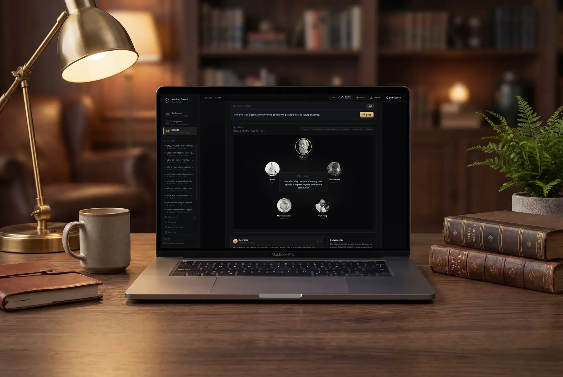 Wisdom Council — UI mockup